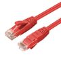 MICROCONNECT CAT6A UTP 0.25m Red LSZH