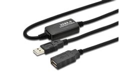 MicroConnect USB-forlengelseskabel - USB (hunn) til USB (hann) - USB 2.0 - 15 m - aktiv