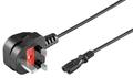 MICROCONNECT Power Cord UK Notebook C7 1.8m