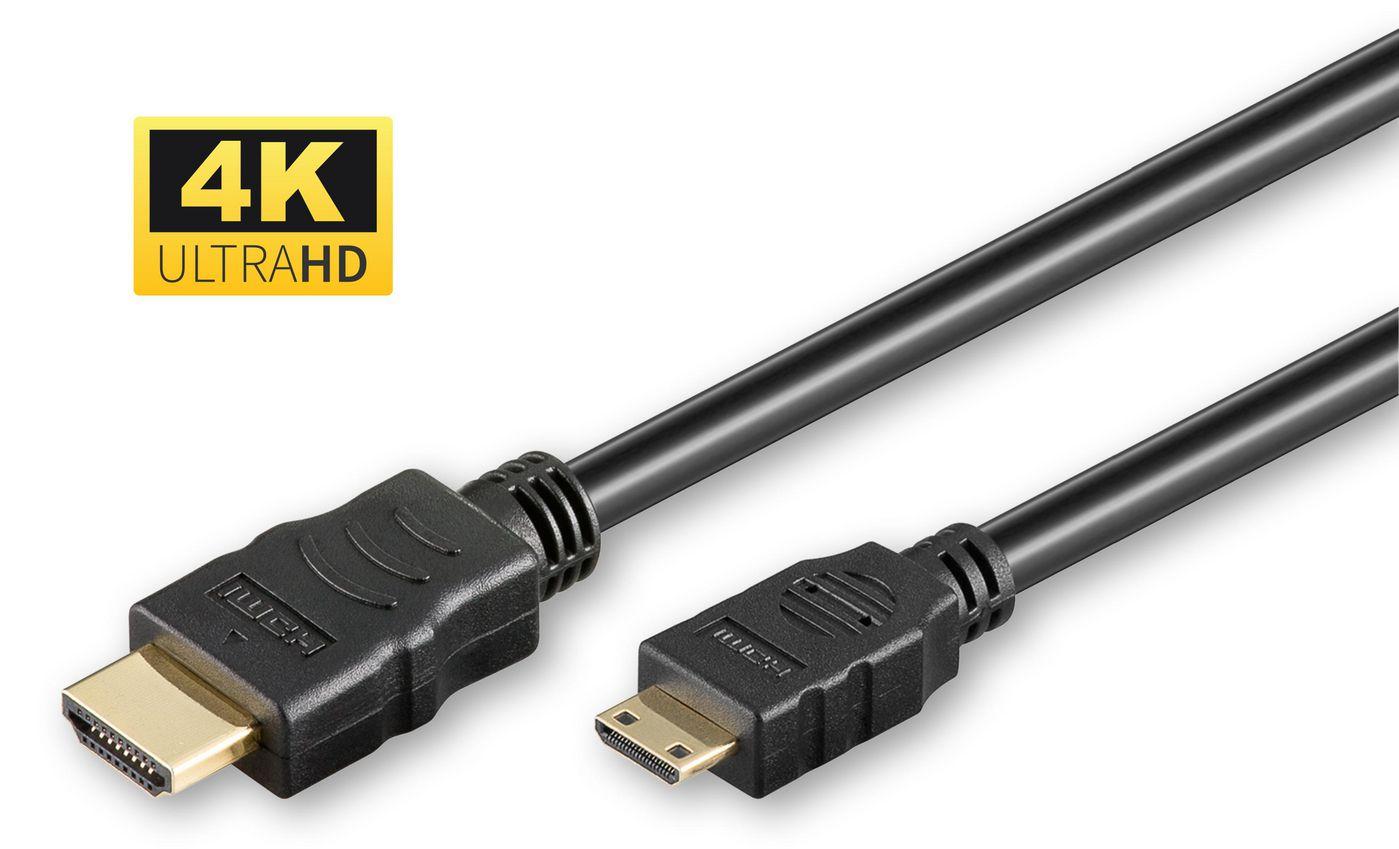 MicroConnect - HDMI-kabel - 19 pin mini HDMI Type C hann til HDMI hann - 1.5 m