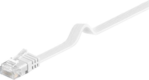 MICROCONNECT CAT6 UTP 0,5M FLAT CABLE White (V-UTP6005W-FLAT)