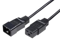 MicroConnect strømforlengelseskabel - IEC 60320 C19 til IEC 60320 C20 - 5 m