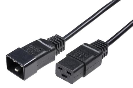 MicroConnect Strømkabel - IEC 60320 C19 til IEC 60320 C20 - 2 m (PE141520)