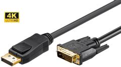 MICROCONNECT DisplayPort - DVI 24+1 M-M 1m (DP-DVI-MM-100)