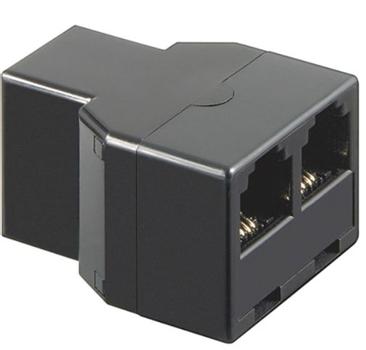 MICROCONNECT ADAP RJ11/6P4C 1F-2F Black (50597)