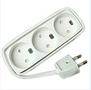MICROCONNECT 3-way power strip no-earth, 
