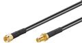 DELTACO WLAN Extension Cable 1m Black