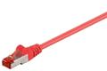 MICROCONNECT F/UTP CAT6 0.25m Red PVC