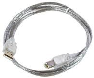 MicroConnect USB 2.0 - USB-kabel - USB (hann) til USB-type B (hann) - 5 m - gjennomsiktig