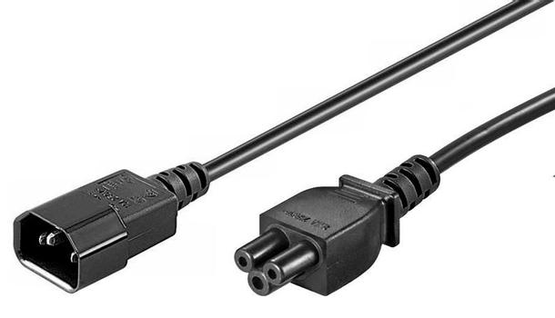 MicroConnect Power Cord Notebook - Strømkabel - IEC 60320 C5 til IEC 60320 C14 - 1.8 m - svart (PE080618)