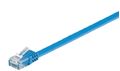 MICROCONNECT U/UTP CAT6 1M Blue Flat