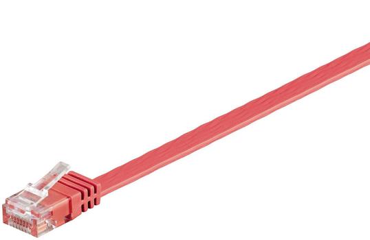 MICROCONNECT U/UTP CAT6 1M  Red Flat (V-UTP601R-FLAT)
