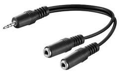 MICROCONNECT 3.5mm Minijack Y Cable, 0.2m