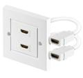 HDMI Wall socket 2 port white