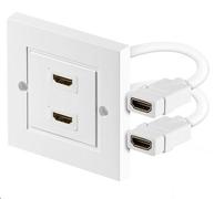 MICROCONNECT HDMI Wall socket 2 port white