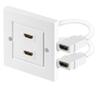 MICROCONNECT HDMI Wall socket 2 port white