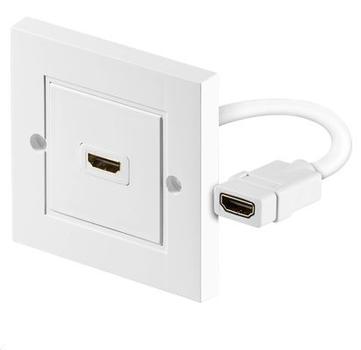 MICROCONNECT HDMI wall soccket 1 port white (HDMWALL1)