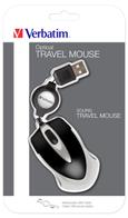 Verbatim Go Mini Optical Travel Mouse - mus - USB - svart
