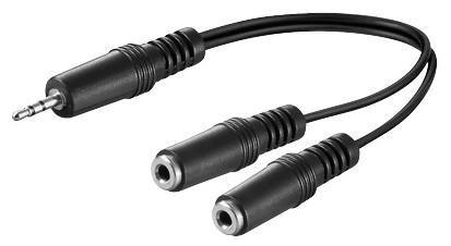 MICROCONNECT 3.5mm Minijack Adapter, 0.2m (AUDLL02)