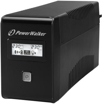 POWERWALKER BlueWalker PW UPS VI650 LCD 650VA 360W Line-Interactive,  2 x Schuko, Modem / Phone Surge Protection,  LCD, AVR (10120016)