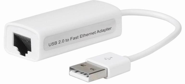 MICROCONNECT USB2.0 to Ethernet, White (USBETHW)