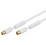MICROCONNECT Coax M-F 10m White 75 Ohm