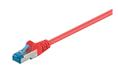 MICROCONNECT SFTP CAT6A 1M RED LSZH