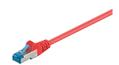 MICROCONNECT S/FTP CAT6A 1,5M Red LSZH