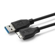 MicroConnect USB-kabel - USB-type A (hann) til Micro-USB Type B (hann) - USB 3.0 - 1 m - svart