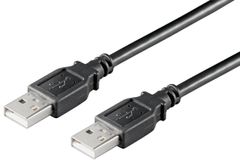 MICROCONNECT USB2.0  A - A 0,5m. M-M, BLACK