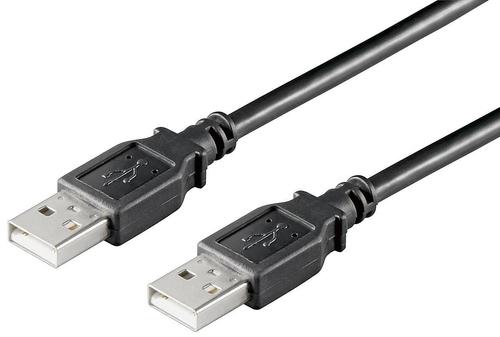 MICROCONNECT USB2.0  A - A 0,5m. M-M, BLACK (USBAA05B)