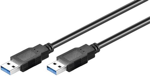 MICROCONNECT USB3.0  A-A 3m M-M, BLACK MICRO (USB3.0AA3B)