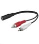 MICROCONNECT Adapter 3.5mm - 2xRCA F-M 0,2m