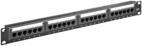 MicroConnect CAT6 24 port 19"  Patch Panel, (PP-013)