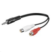 MICROCONNECT Adapter 3.5mm - 2xRCA M-F 0,2m