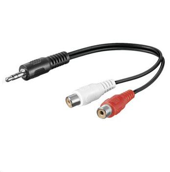 MICROCONNECT Adapter 3.5mm - 2xRCA M-F 0,2m (AUDALHF02)