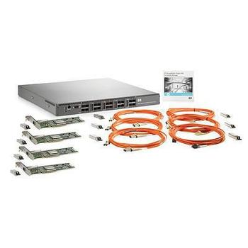 Hewlett Packard Enterprise StorageWorks 8Gb Simple SAN Connection Kit incl 8/20q SAN Switch with 8 active Ports + 4x 81Q FC HBA + 10x 8Gb SFP + 6x FC Cable (AK241B)