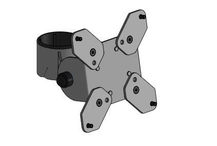 ERGONOMIC SOLUTIONS VESA 75/100 second display mount Black (SPV3301-02)