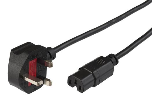 MicroConnect strømkabel - BS 1363 til IEC 60320 C15 - 2 m (PE090420C15)