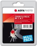 AGFAPHOTO Ink B/C/M/Y 4x11 ml.