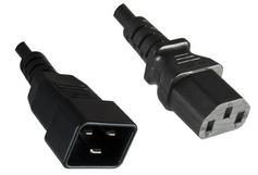 MicroConnect strømforlengelseskabel - IEC 60320 C20 til IEC 60320 C13 - 1 m
