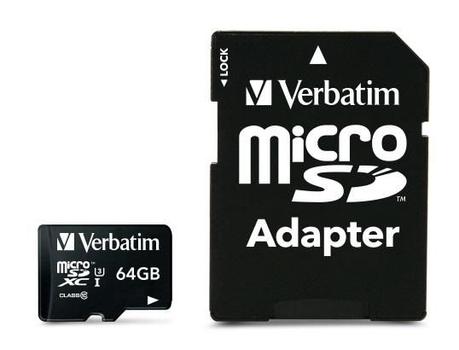 VERBATIM MICRO SDXC CARD PRO UHS-I 64GB CLASS 10 INCL ADAPTOR EXT (47042)