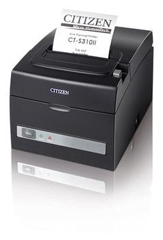 CITIZEN Thermal printer Ethernet + USB interfaces,  integrated PSU, Black (CTS310IIXEEBX)