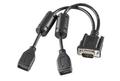 HONEYWELL VM3 USB Y CABLE - D15 MALE TO TWO USB TYPE A PLUG HOST 10 INCH CABL