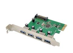 MICROCONNECT USB 3.0 4 port PCIe card SATA-Power