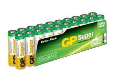 GP Batteri Super Alkaline LR6/AA    1,5V (20) (5508)
