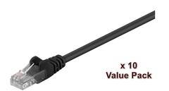 MICROCONNECT U/UTP CAT5e 1m Black 10 Pack (V-UTP501SVP)