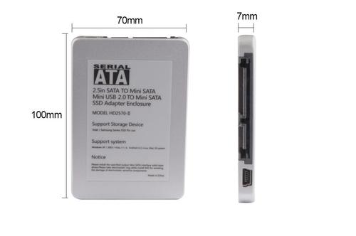 CoreParts Mini SATA mSATA SSD to 2.5"" (MMBHD2570)