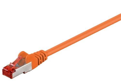 MICROCONNECT F/UTP CAT6 0.25m Orange PVC BULK (B-FTP60025O)