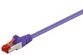 MICROCONNECT F/UTP CAT6 0.25m Purple PVC BULK